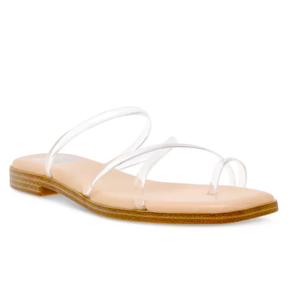 DV by Dolce Vita Milany Flat Sandals – White Strappy Minimalist